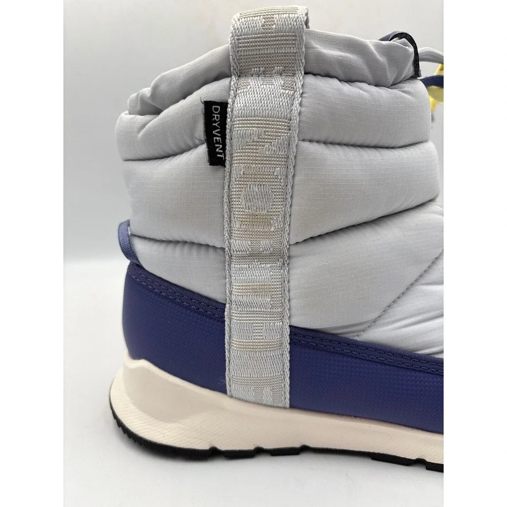 The North Face Big Kids Thermoball Blue and Gray Snow Boots Waterproof‎ Size 4